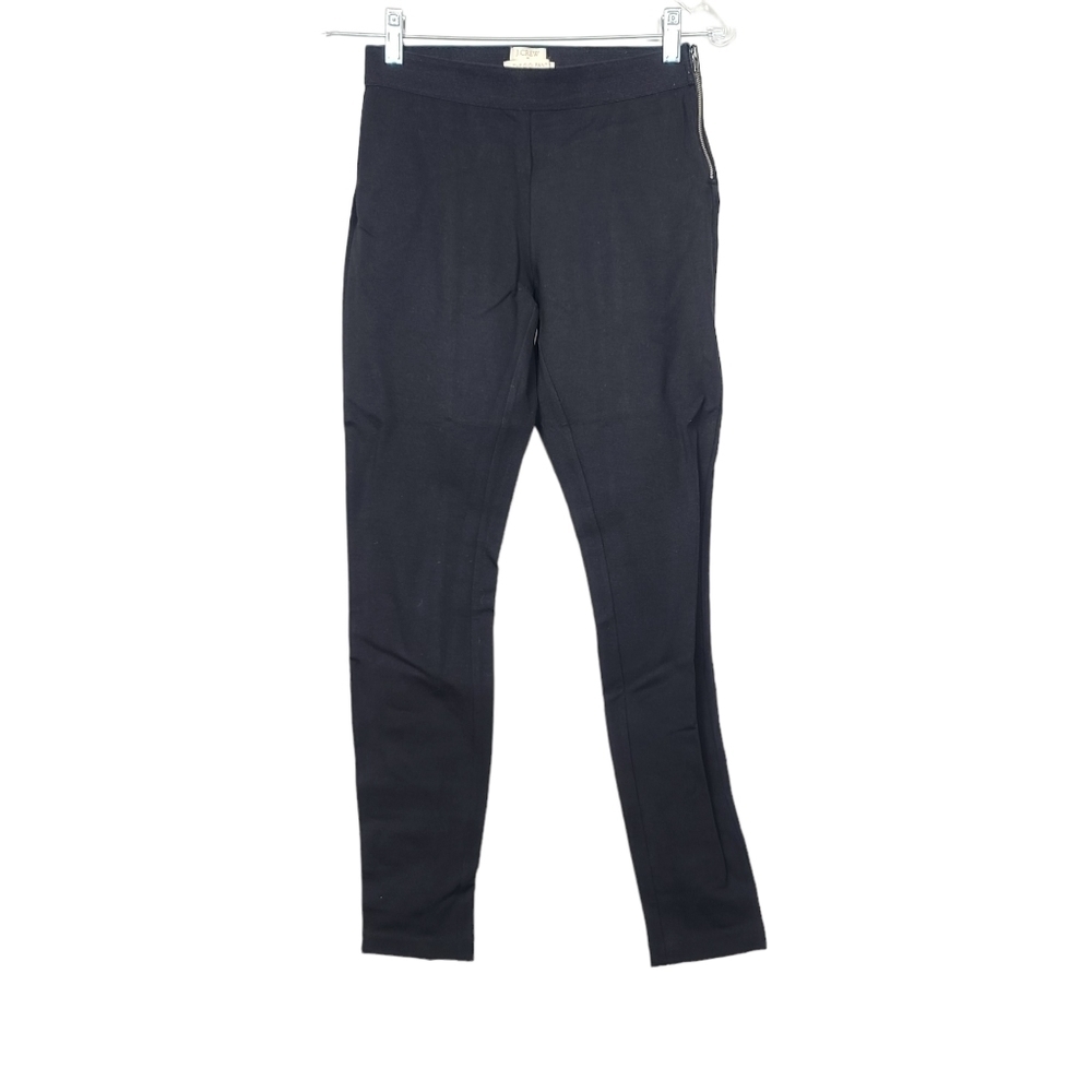 J. Crew Factory The Gigi Black Side Zipper Pants 4 Petite